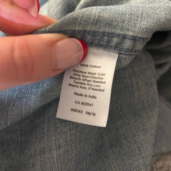 Talbots Denim Long Sleeve Shirt - Picture 4 of 4